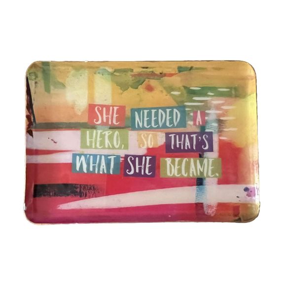 No Brand Other - She Needed A Hero, So That’s What She Became Inspirational Trinket Or Ring Dish
